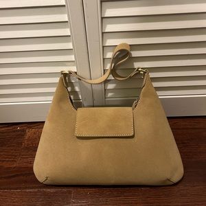 & other stories beige suede shoulder bag